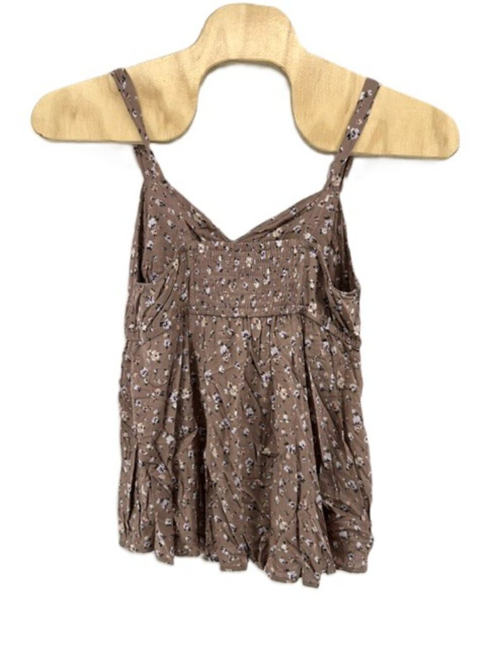 Torrid Floral Cami Tank Top Size 0 Large 12 Smocked Back Adjustable Strap Peplum - Picture 2 of 7